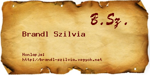 Brandl Szilvia névjegykártya